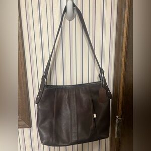 St John’s Bay Leather Handbag Chocolate Brown